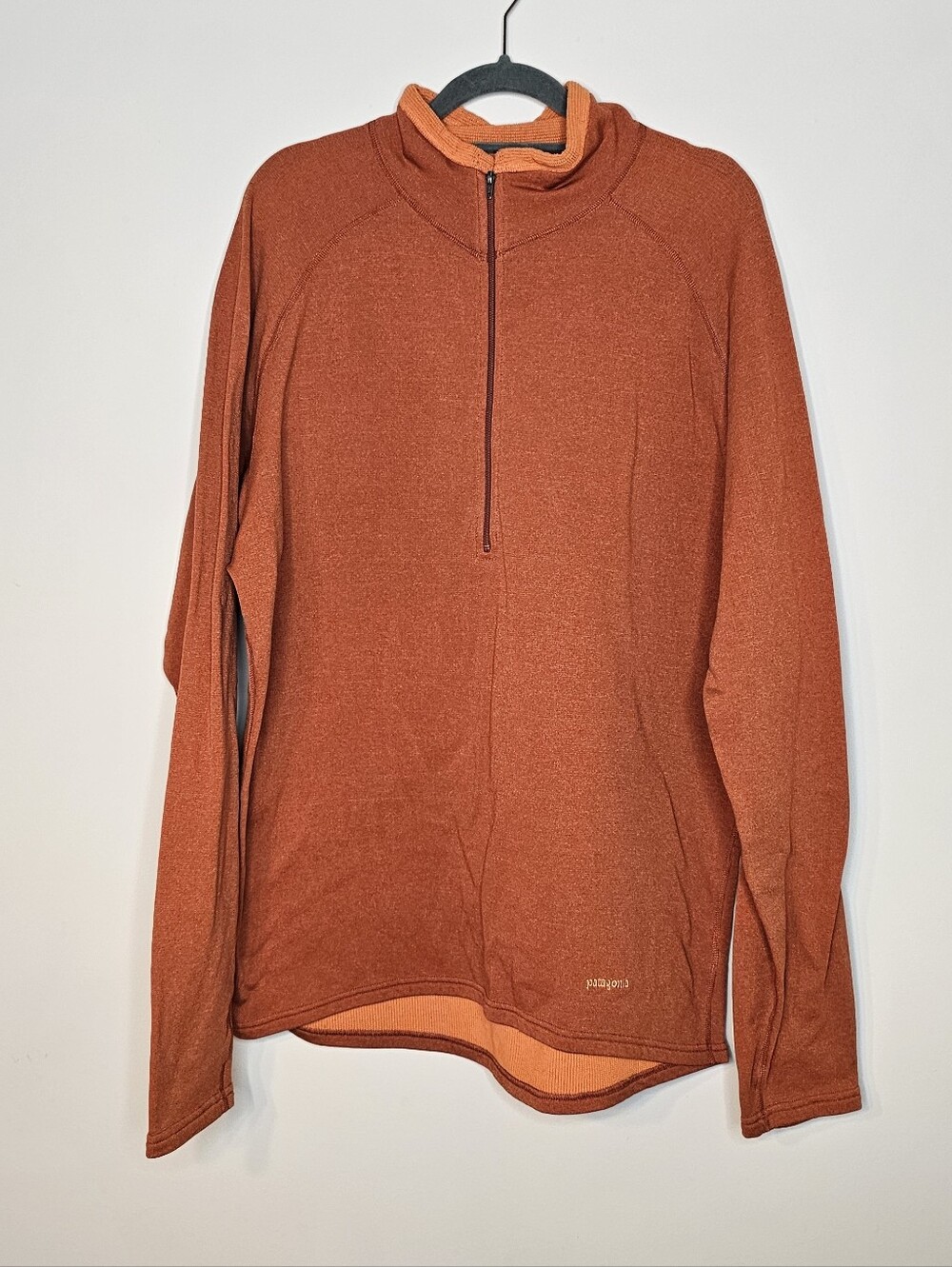 Patagonia R.5 Regulator 1/4 Zip Pullover Jacket Size Large Orange Polartec